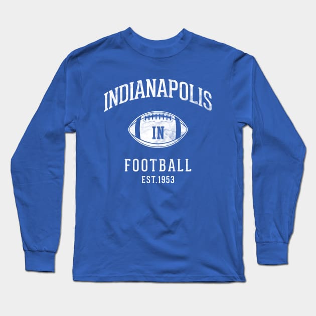 Vintage Indianapolis Colts Football Team Retro Gift Long Sleeve T-Shirt by BooTeeQue